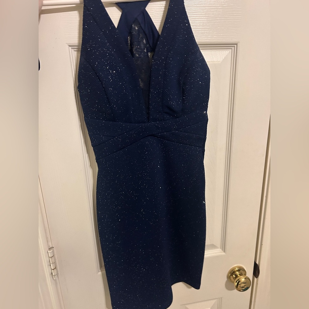 Navy Glitter Dress